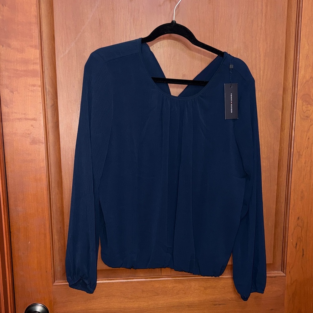 Tommy Hilfiger Classic Navy Blouse